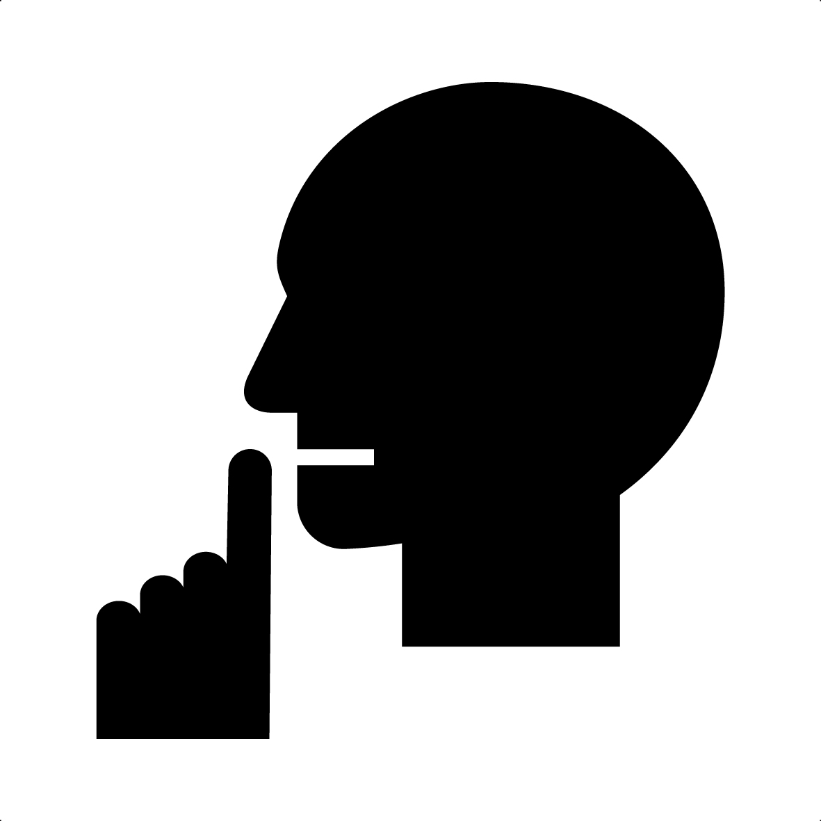 保持安靜 圖標縮圖