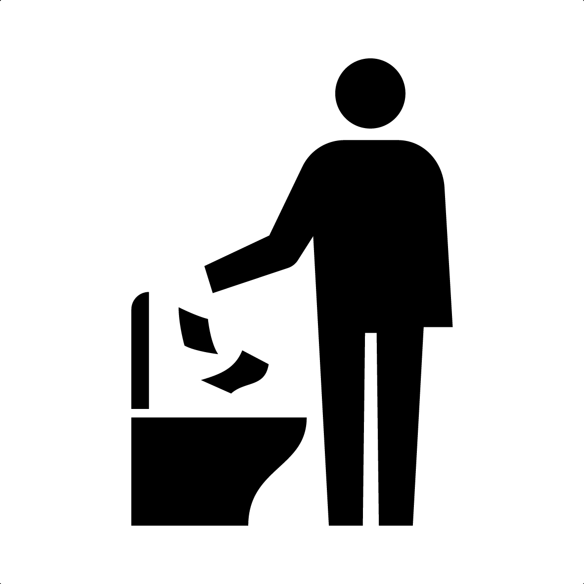 衛生紙丟入馬桶 圖標縮圖